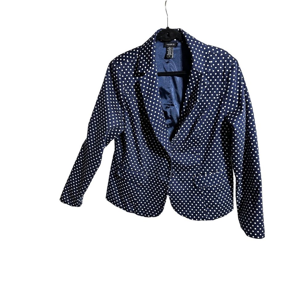 Forever 21 Women's Navy Polka Dot Blazer
